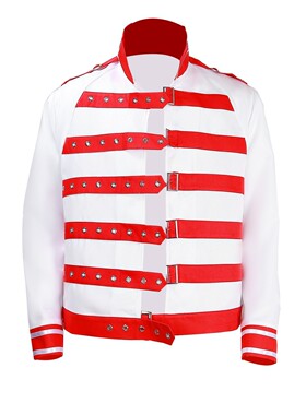 皇后乐队 弗莱迪cos Freddie Mercury 佛莱迪·摩克瑞红白外套