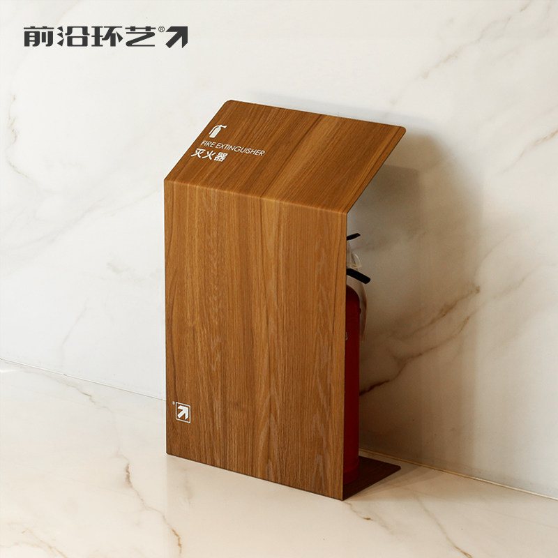 胡桃木不锈钢灭火器箱子2只装饰遮挡板干粉消防罩子商铺定制