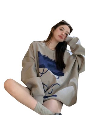 中长版遮屁股卫衣女春秋