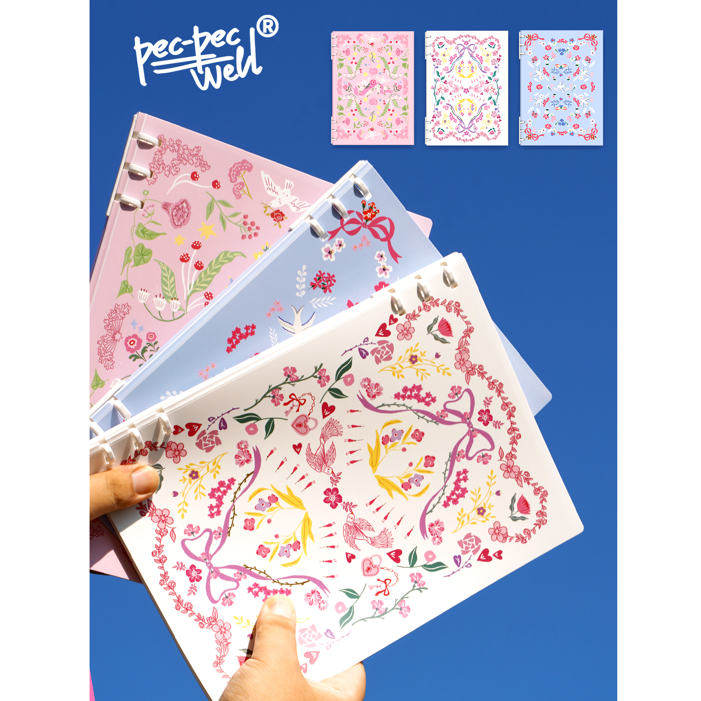 pecpecwell六爪活页本B5可拆卸