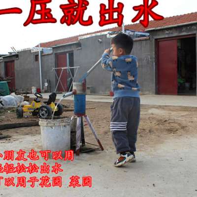 老式铸铁压水井抽水泵手动压水器手摇井小型抽水机家用河边菜园
