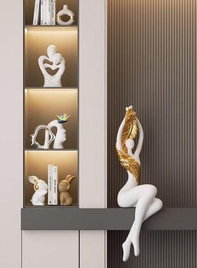 高级感玄关隔断摆件入户客厅电视柜酒柜装饰办公室艺术软装工艺品