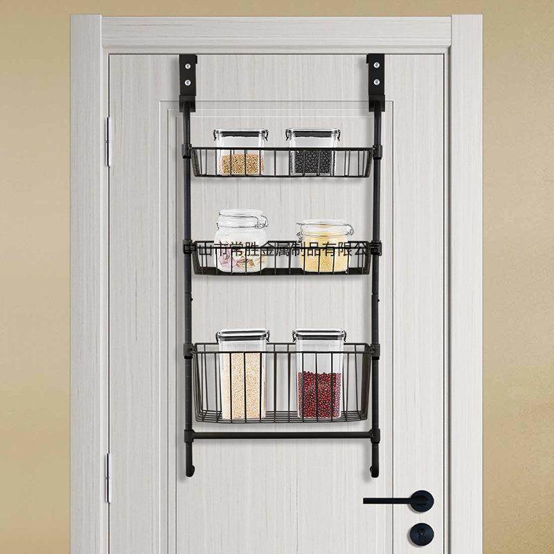 门后壁挂挂钩分层错层置物架免打孔挂篮收纳架厨房门上悬挂网篮架,收纳整理,挂钩/粘钩,淘宝优惠券,粉丝福利购,淘宝优惠卷