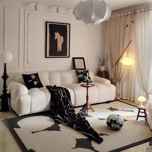 TipToe问墨溪山 地毯中古风法式复古客厅卧室高级感轻奢极简地垫