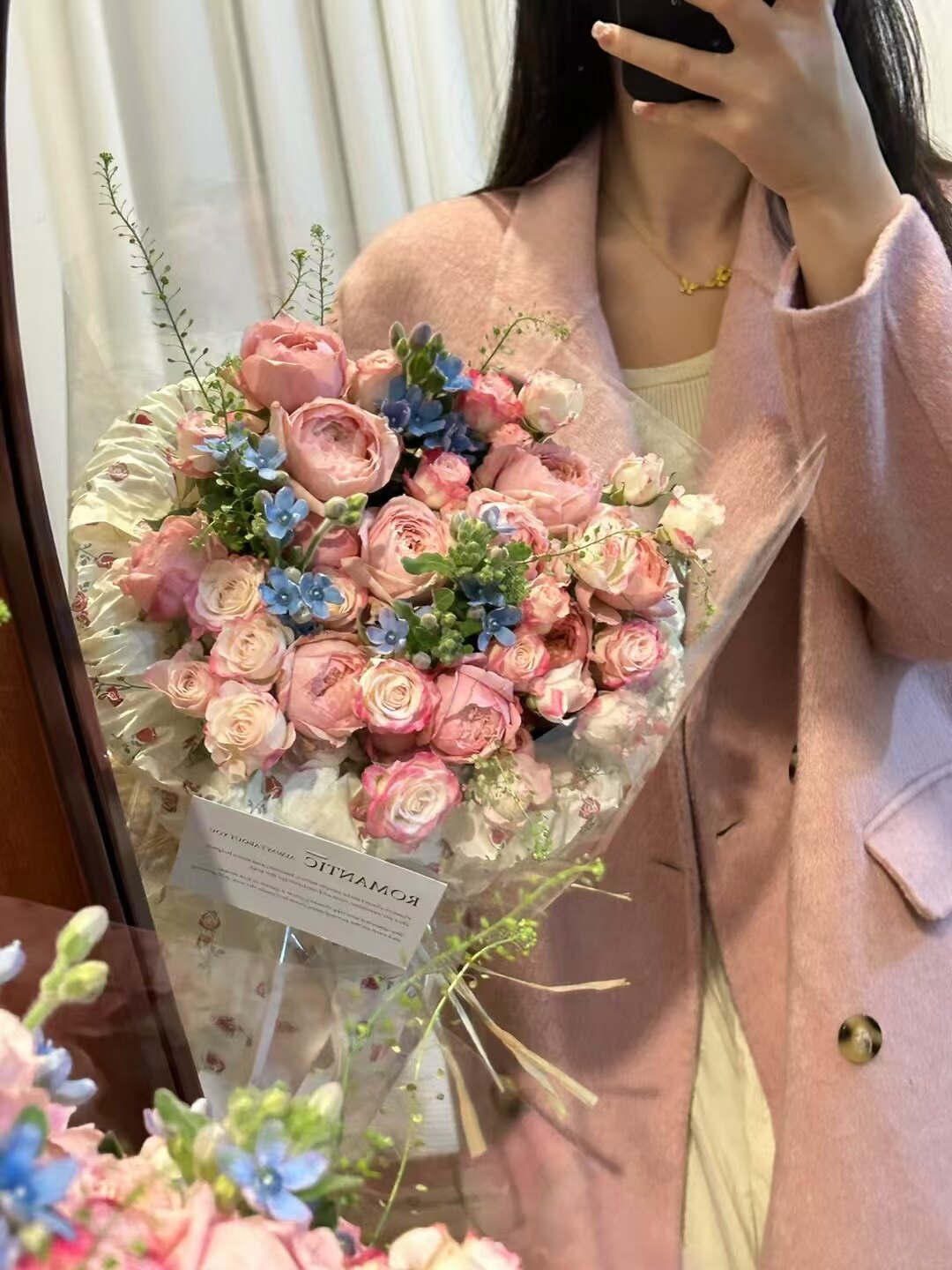 向往花卉  朱丽叶塔花束蓝星鲜鲜花速递(同城)