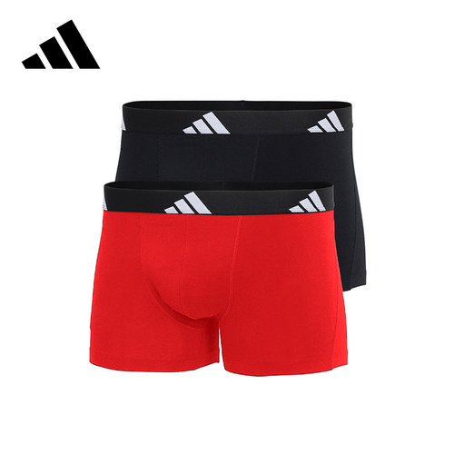 阿迪达斯纯棉运动平角内裤礼盒装