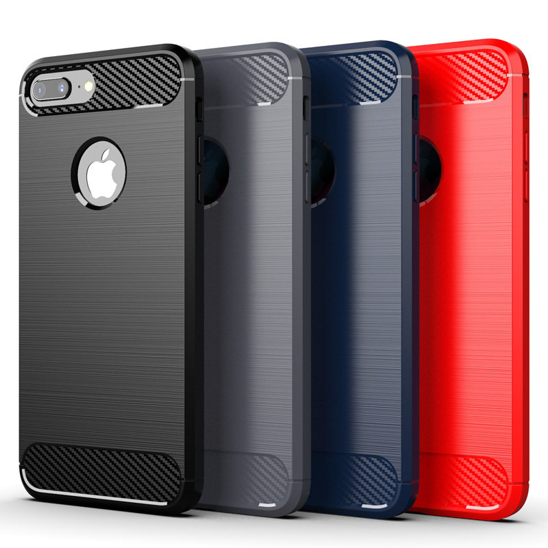 适用拉丝iPhone7Plus壳苹果8Plus防摔套7+/8+全包软壳套