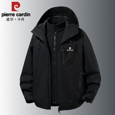 皮尔卡丹秋冬季男女冲锋衣三合一