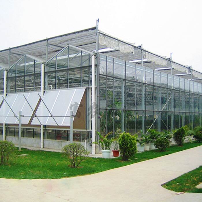 玻璃智能温室大棚热镀锌轻钢骨架新型连栋纹洛智能温室大棚