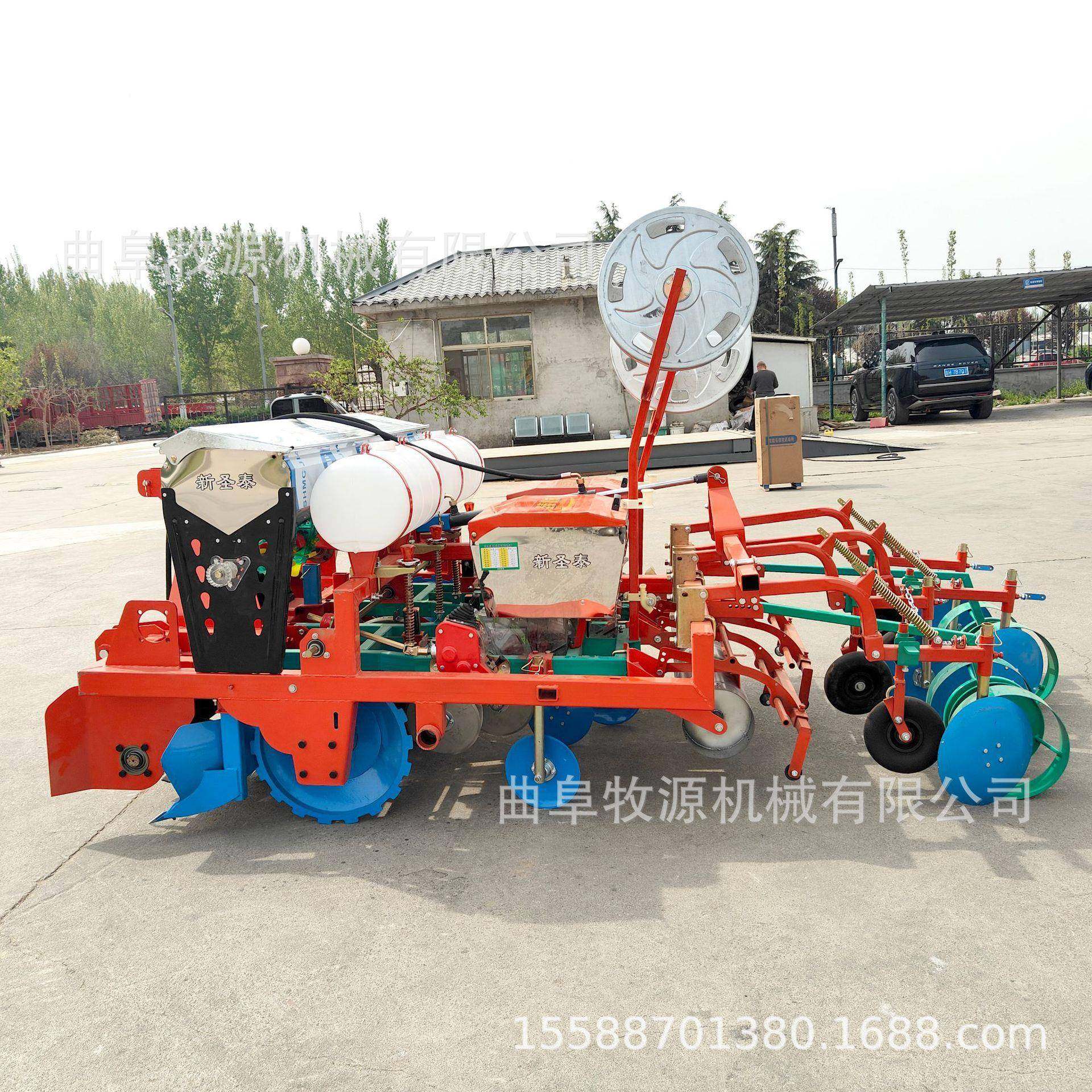 旋耕起垄花生播种机 膜上打孔播种覆膜机 旋耕起垄花生种植机