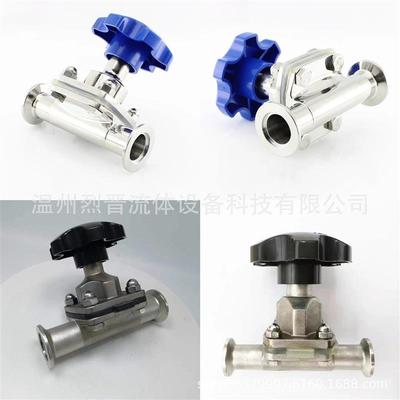 316L不锈钢卡箍快装KF真空隔膜阀GM活套真空法兰隔膜阀手动高真空