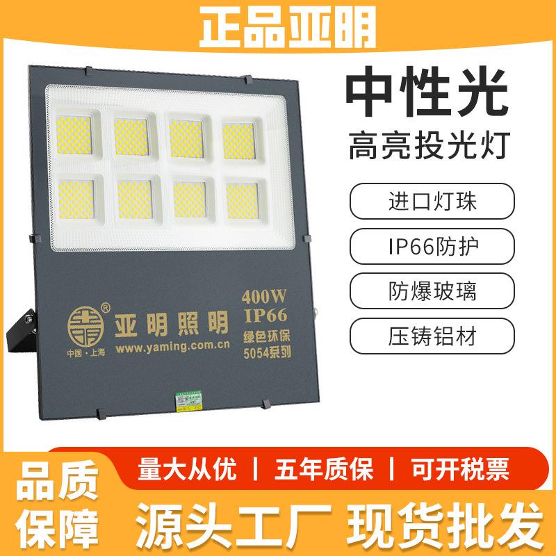 现货4000K中性光投光灯户外防水工业车间广告牌室外灯50100w