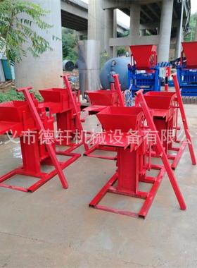 手动粘土双孔连锁制砖机 古建筑粘土瓦砖压瓦机 真空练泥机