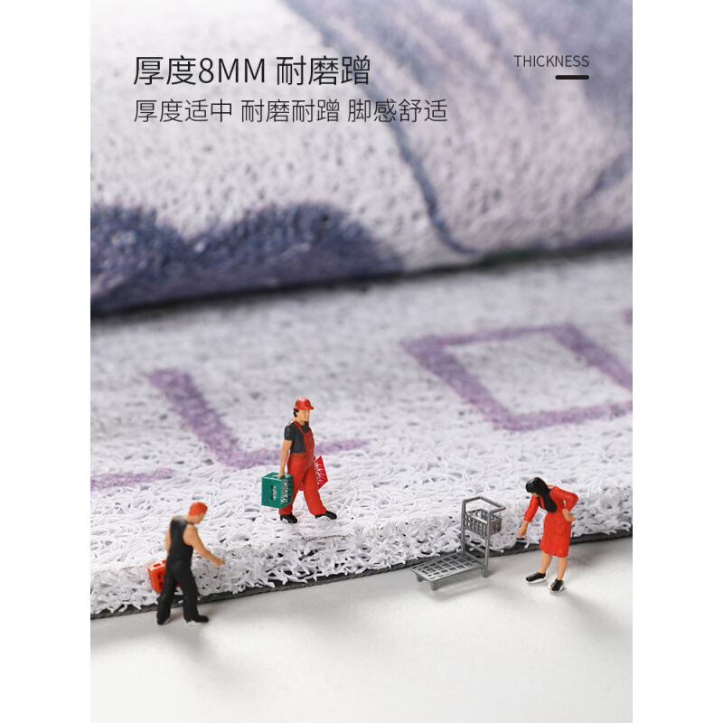 进门地垫丝圈入户门垫可裁剪玄关脚垫2F022新款室内防滑垫进户地