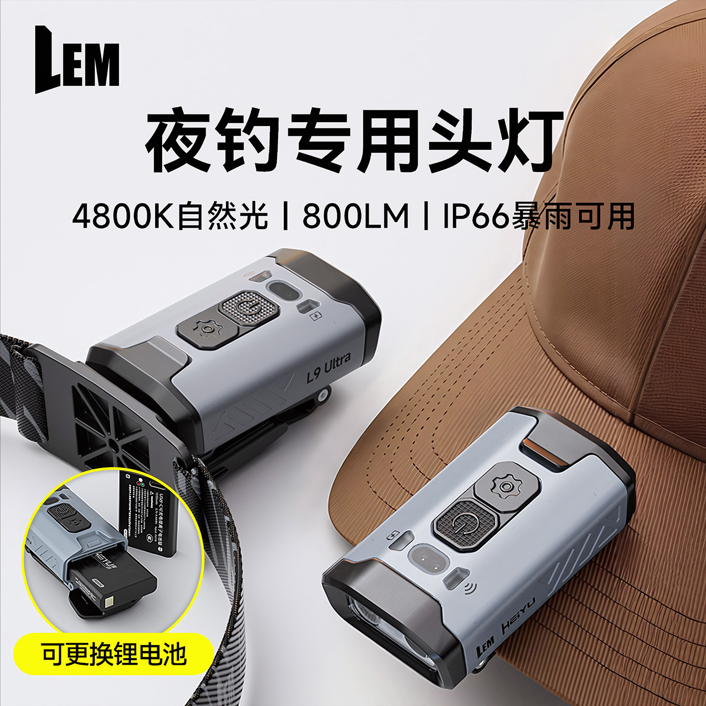 LEM头灯钓鱼专用强光充电超长续