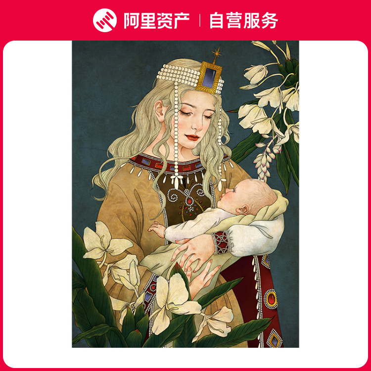白色大鸟巨蟹皇后 潮流艺术装饰客厅书房卧室挂画限量版画带装裱