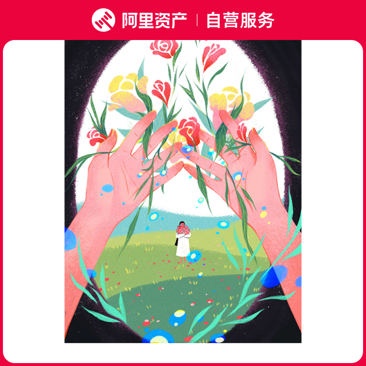 我不是小李现-赠人玫瑰手有余香 现代简约客厅装饰画带装裱