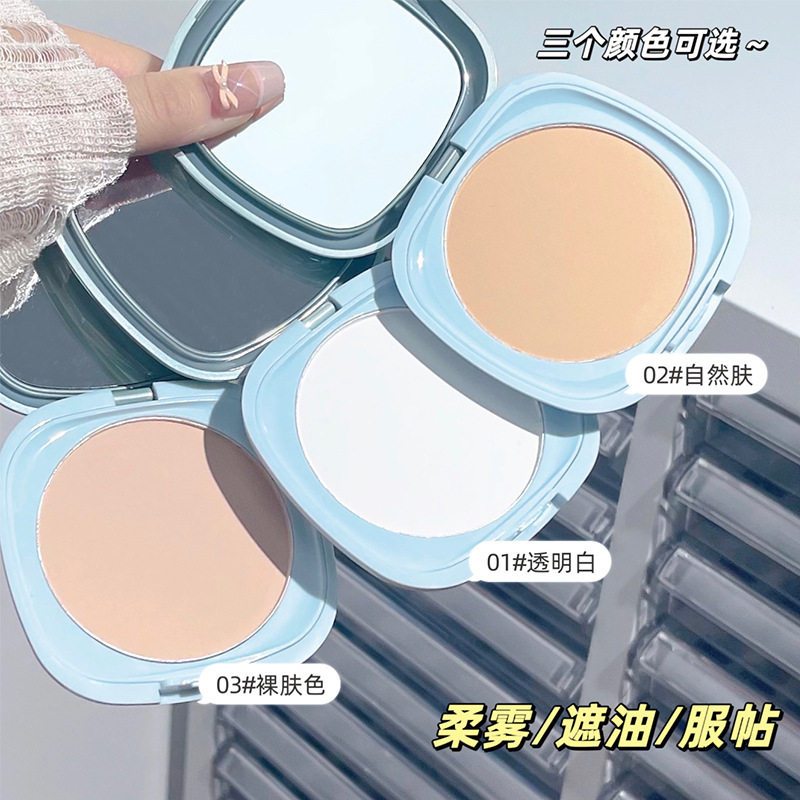 新款 OLS轻盈柔焦粉饼淡颜伪素颜定妆控油磨皮遮瑕防水防汗不卡粉