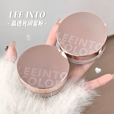 LEEINTO晶透光润蜜粉散粉透亮轻薄透气持久控油不易脱妆遮瑕持妆