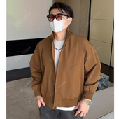 宽松做旧工装 外套 美式 bomber立领廓形夹克春秋时尚 大重码 春款