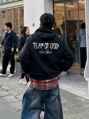 纽约限定FOGESS高级感连帽卫衣