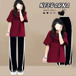 15初中生夏季短袖T恤女大童套装16少女装青少年高中生穿搭一整套