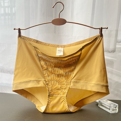 体态美蕾丝无痕透气平角裤