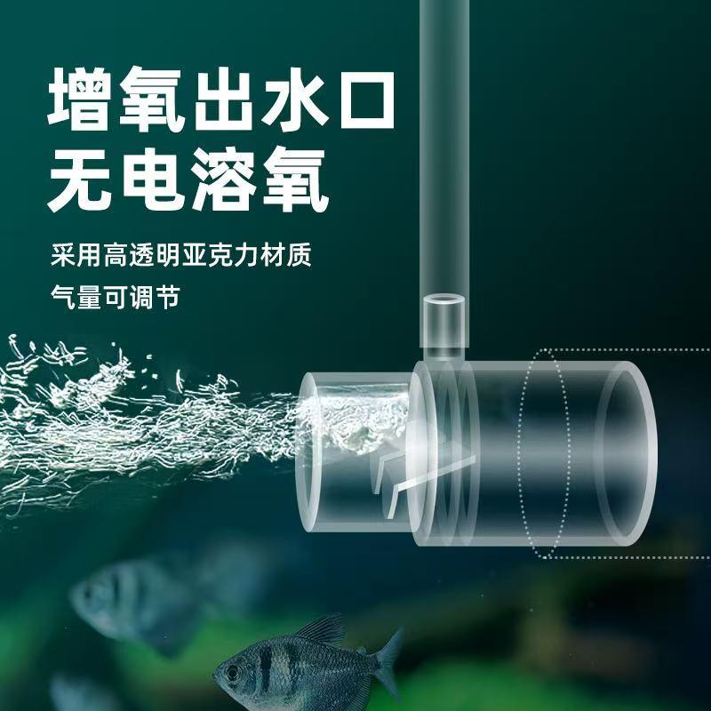 鱼缸无动力增氧出水口过滤器出水