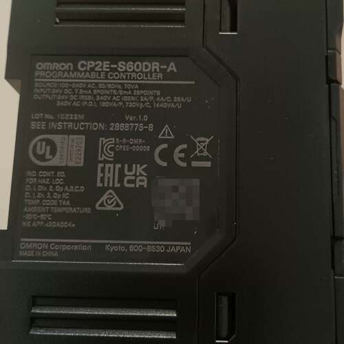 可维修PLC CP2E-S60DR-A，装机剩余欧姆龙