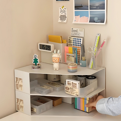 角落双层收纳架太爱啦