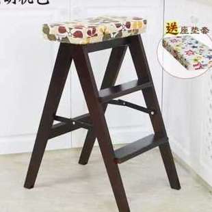 厂促爆两用椅椅多功能梯子凳子折叠梯便携折叠爆品厨房家用实木品