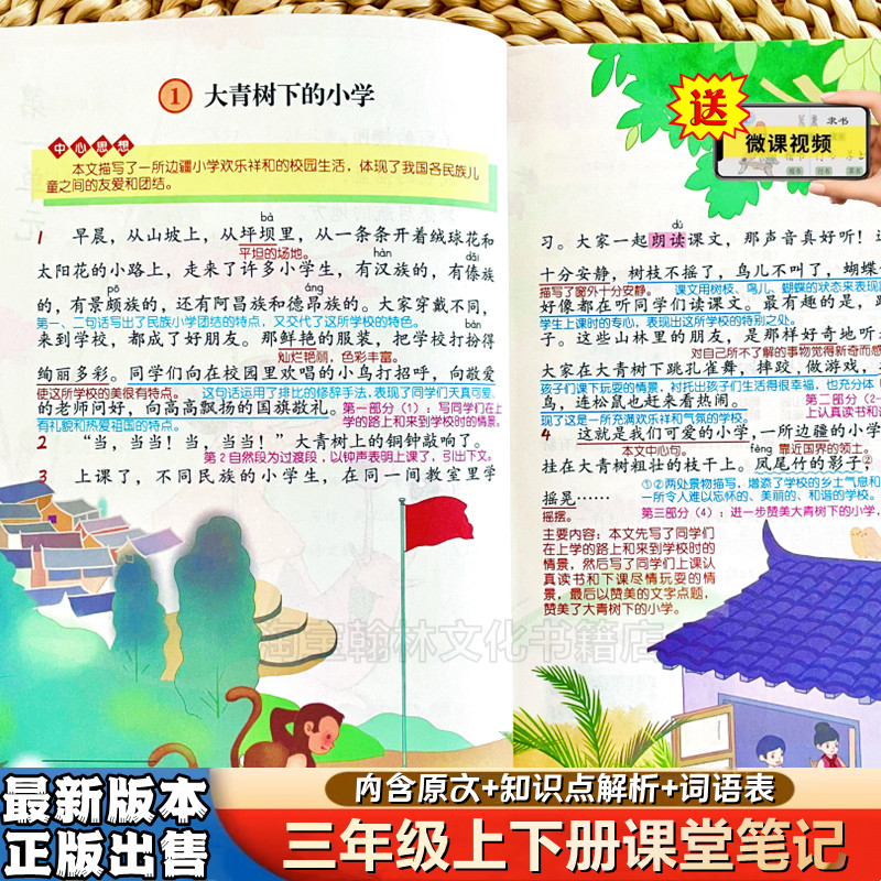 三年级上下册语数英课堂笔记新版
