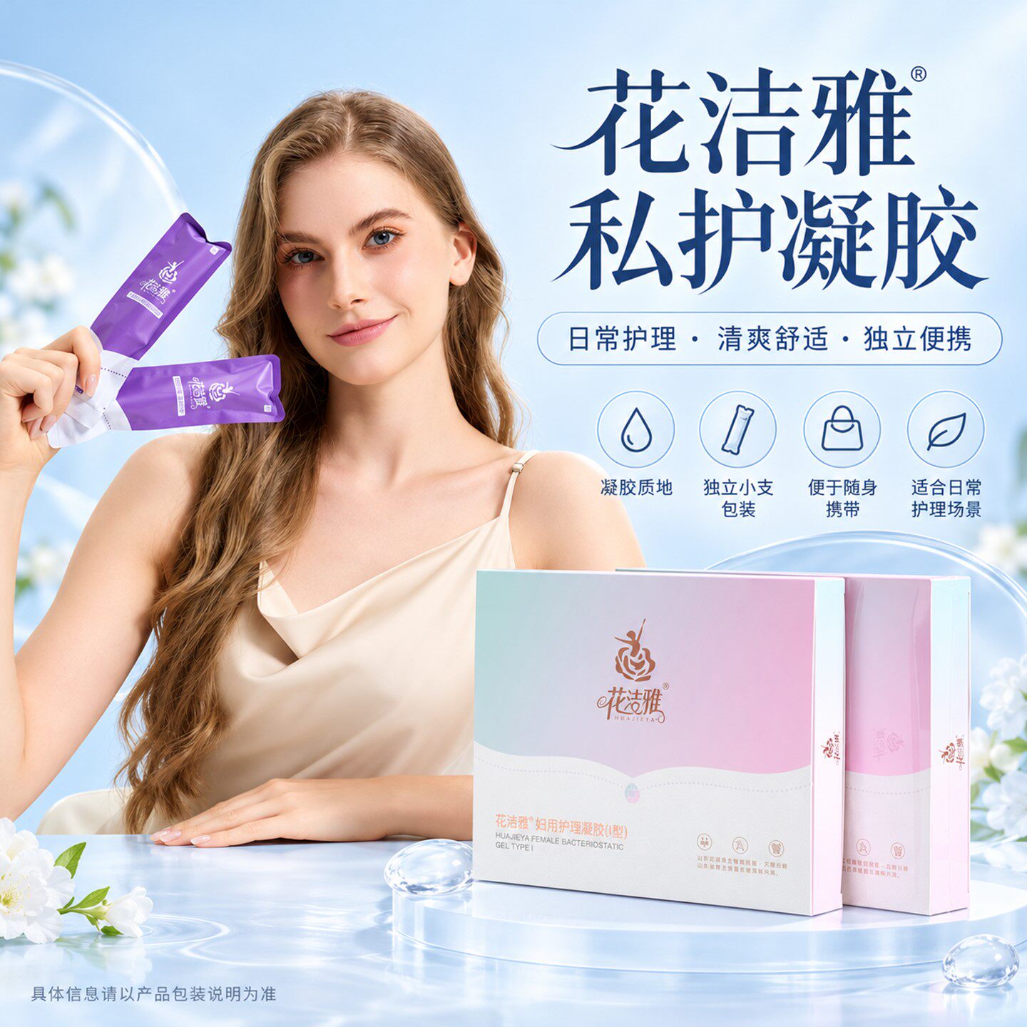 花洁雅PAPA妇用洗液阴道水润女性益生菌私密养护凝胶私处护理清洁