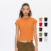 针织衫 T恤女夏薄款 运动简约上衣 正肩短袖 oneup莱赛尔天丝羊毛修身