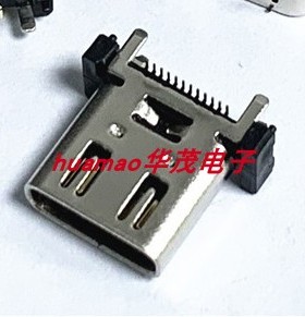 918-418K202AY40002 Type-C 母座 立贴 有柱双排LCP黑胶