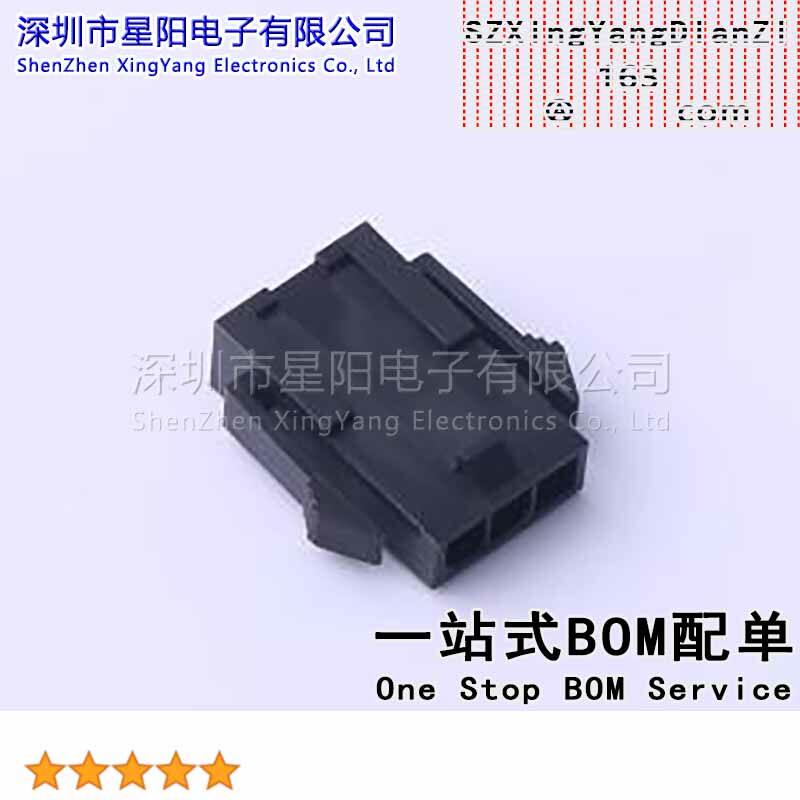 FHG30004-S03F2K6B 3mm 1x3P间距3mm插孔结构1x3P每排针位数3排数