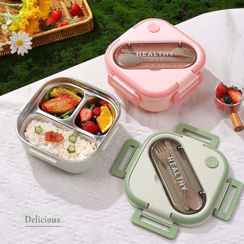 304不锈钢保温饭盒学生上班族便携午餐盒可微波炉分格密封便当盒,餐饮具,保鲜盒,淘宝优惠券,粉丝福利购,淘宝优惠卷