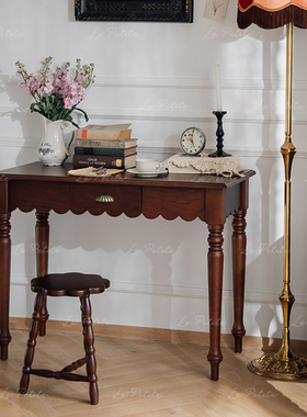 LaPetite悦澜居[梦芭蕾书桌]实木家用飘窗书桌置物梳妆台卧室客厅