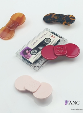 ins风甜美蝴蝶结边夹 梵可Vanc新款高质醋酸边夹鸭嘴夹赵露思同款