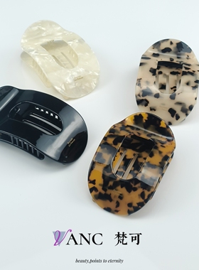 梵可Vanc新款大号扁平鲨鱼韩式ins慵懒风后脑勺低马尾不硌头抓夹