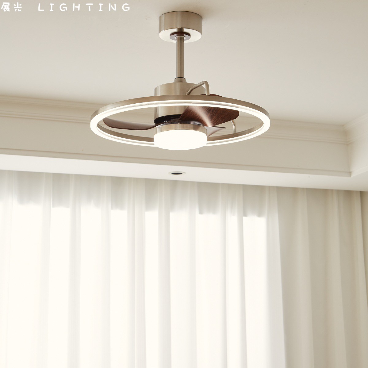 包豪斯中古复古风扇餐厅卧室吊灯