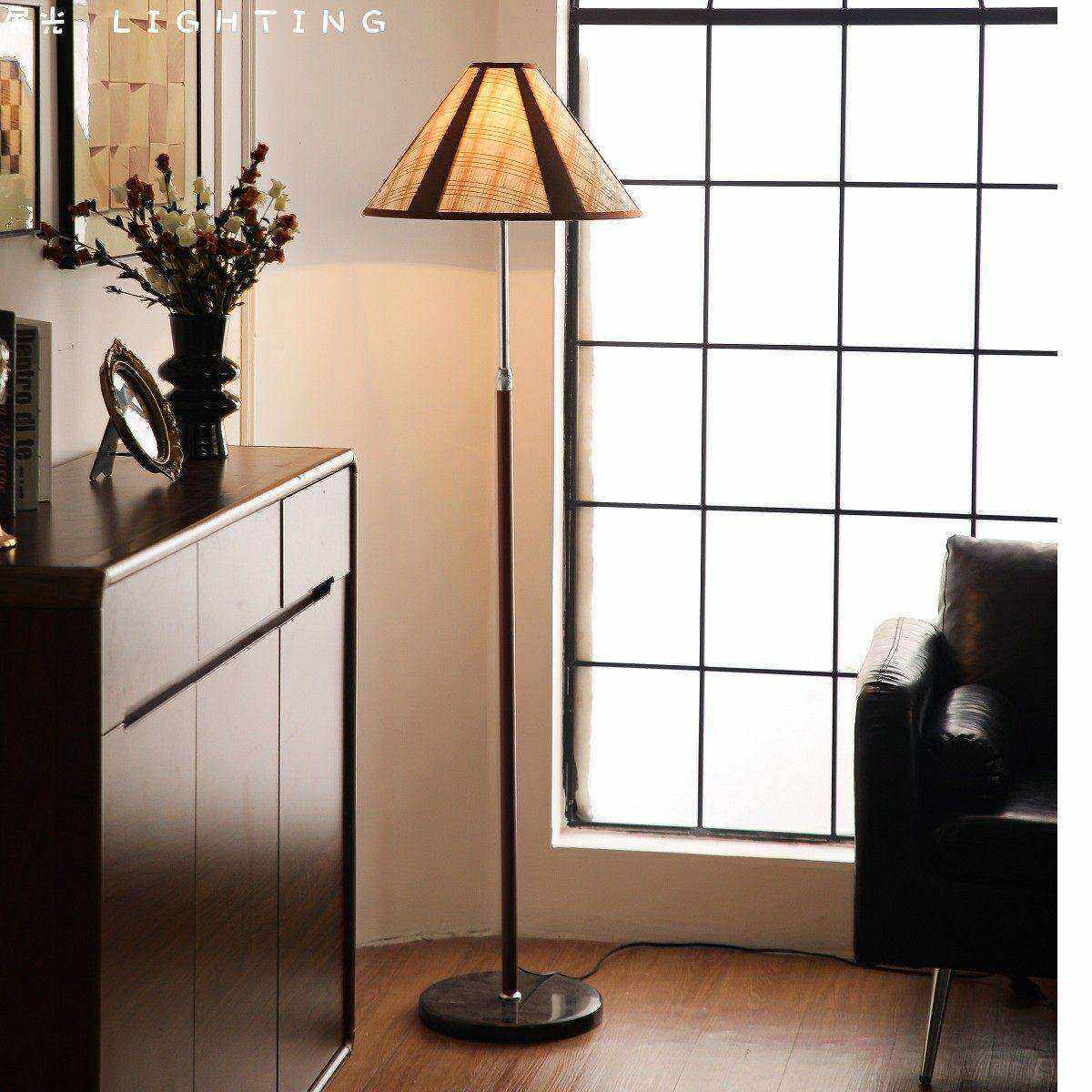 中古风客厅落地灯法式复古侘寂风设计师款卧室书房氛围地灯