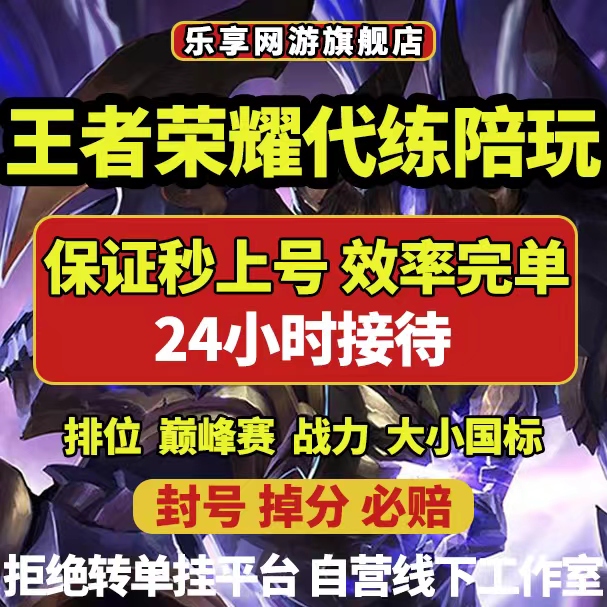 下单即打〓王者荣耀代练陪玩上分英雄战力巅峰赛省标金标大小国标