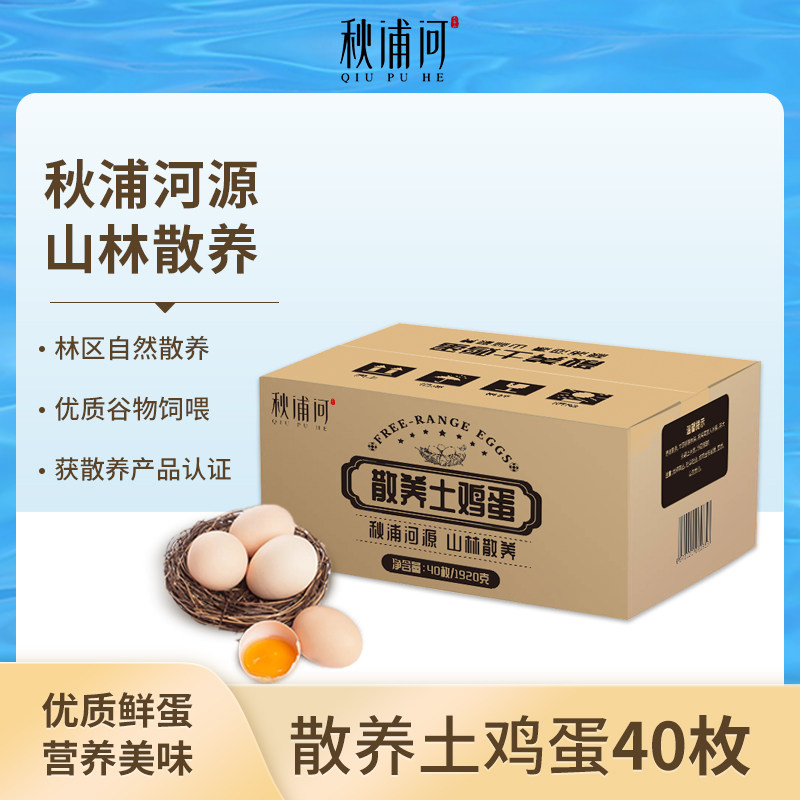 秋浦河散养土鸡蛋40枚 净重1920g 山林散养草鸡蛋 柴鸡蛋 家庭装,水产肉类/新鲜蔬果/熟食,鸡蛋,淘宝优惠券,粉丝福利购,淘宝优惠卷