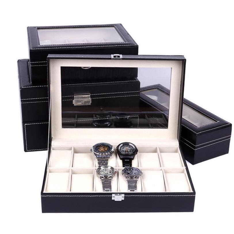 Clock Watches Jewelry Boxes Case Leather Watch Box Case