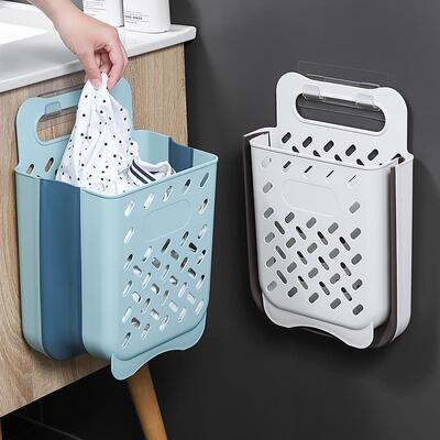 Large Capacity Laundry Basket Bathroom Wall Mounted Clothes
