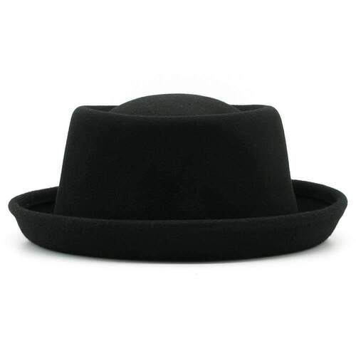 100% Wool Felt Pork Pie Hat Women Men Fedora Curved Brim Cru