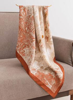 90cm large square scarf and silk scarf imitating real silk