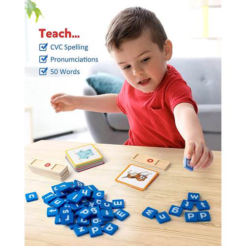 Wooden Reading Letters Spelling Games sightword blocks英文拼