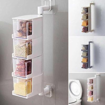 Boxes Jars Storage-Organizer Spice-Lid Seasoning Kitchen Box